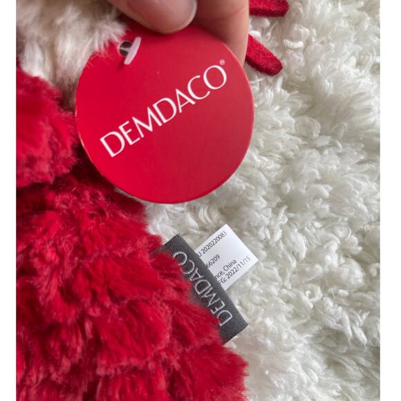 Demdaco Reindeer Cozie Lovey Rattle Plush Baby Security Blanket Red NEW LAST ONE - Picture 5 of 8